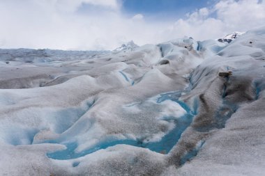Perito Moreno Buzulu buz oluşumları görünümü detay