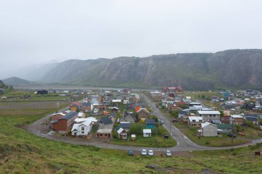 El Chalten dağ köyü görünümü, Patagonya, Arjantin