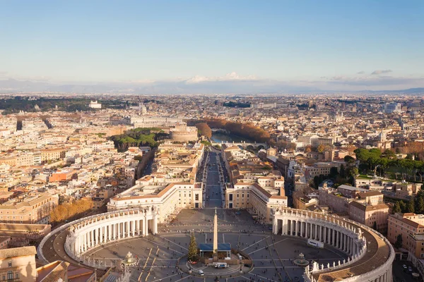 Praça São Pedro vista aérea, Cidade do Vaticano — Fotografia de Stock