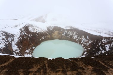 Askja 'da Viti Caldera, orta Izlanda dönüm noktası