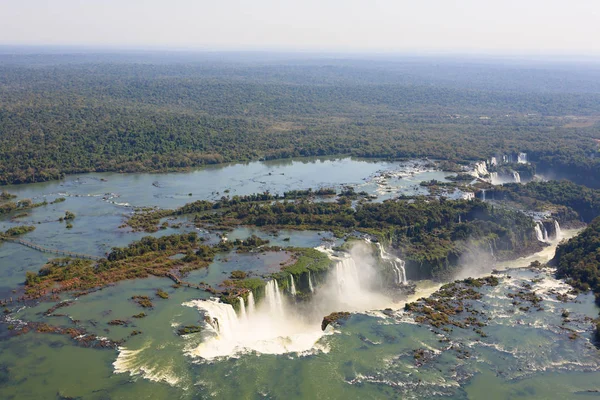 Iguazufallen helikopterperspektiv, Argentina — Stockfoto