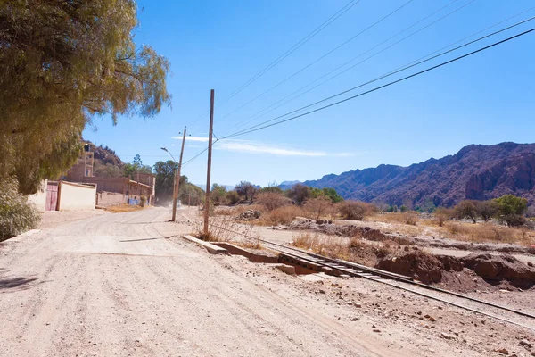 Dirt road view from Palmira,Bolivia — Stock Photo, Image