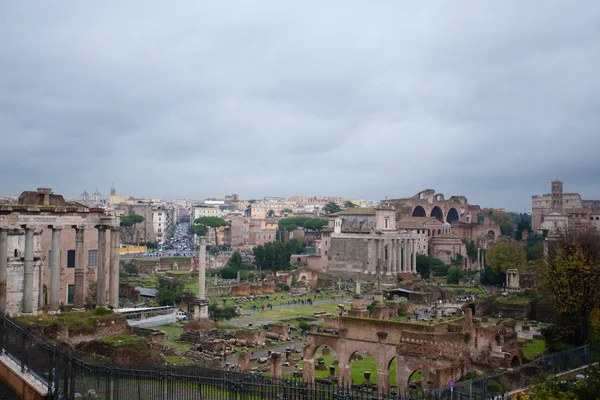 Fori imperiali vista, Roma, Italia. Paesaggio Rom — Foto Stock