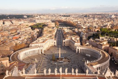 Saint Peter meydanı havadan görünümü, Vatikan
