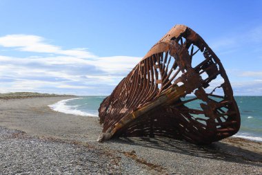 Wreckages San Gregorio plajda, Şili tarihi sitesi