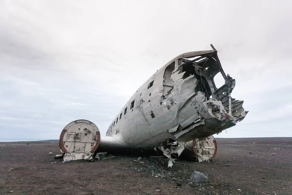 Solheimasandur plane wreck view. South Iceland landmark