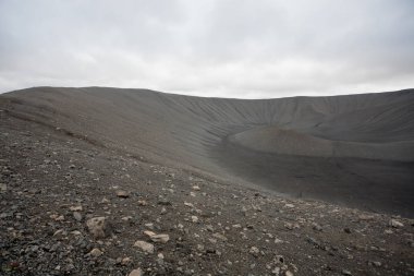 Hverfell caldera volkan üstten görünüm, İzlanda Simgesel Yapı