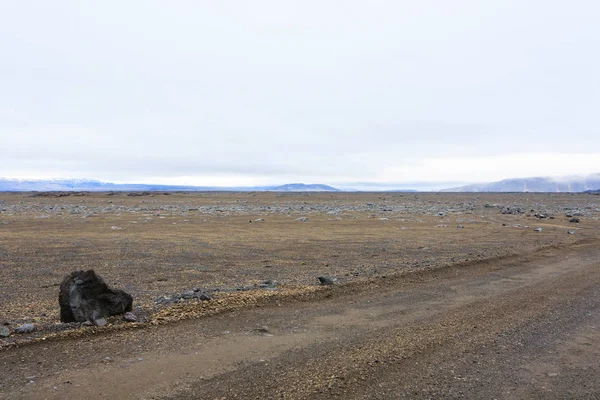 Paisaje del centro de Islandia a lo largo del camino a Askja — Foto de Stock
