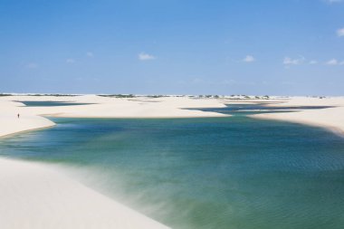 White sand dunes panorama from Lencois Maranhenses National Park clipart