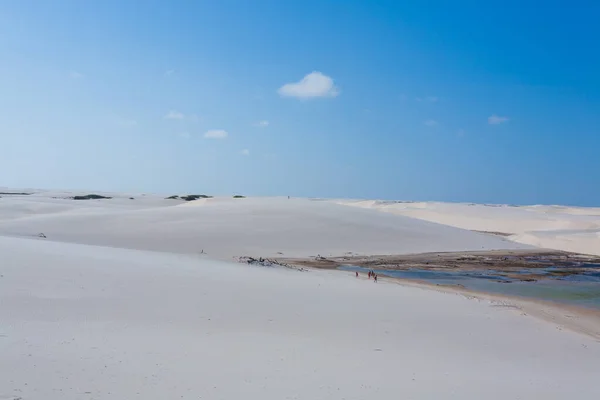 Panorama des dunes de sable blanc du parc national Lencois Maranhenses — Photo