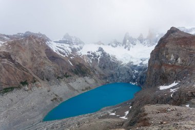 Laguna sucia manzarası, Fitz Roy Dağı, Patagonia