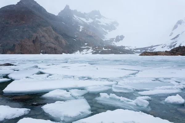 Προβολή Laguna de Los Tres, Fitz Roy βουνό, Παταγονία — Φωτογραφία Αρχείου