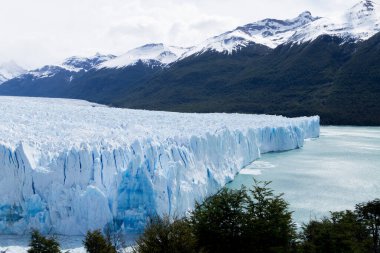 Perito Moreno buzulu manzarası, Patagonya manzarası, Arjantin. Patagonya simgesi