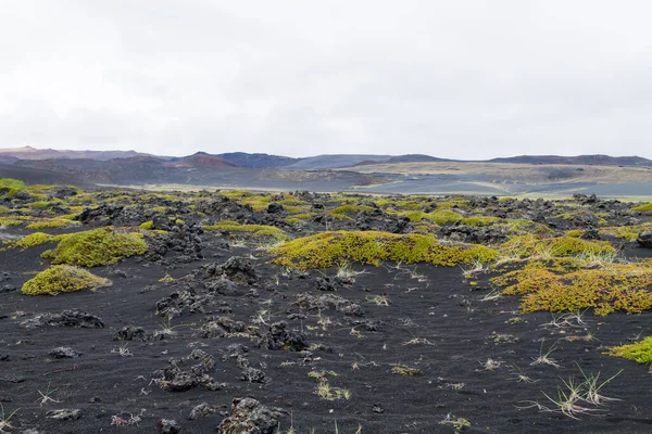 Islande Paysage Près Volcan Hverfell Hverfjall Islande Point Repère — Photo