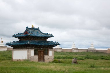 Erdene Zuu manastırı manzarası, Moğolistan dönüm noktası. Budist Manastırı
