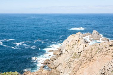 Bares kıyı şeridi, Galiçya, İspanya. İspanya 'nın en kuzey noktası