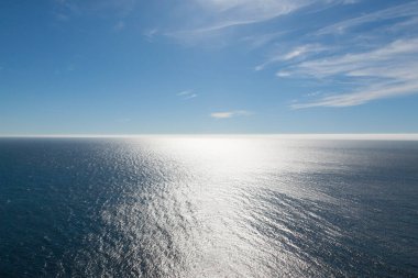 Cape Finisterre kıyı şeridi, Galiçya, İspanya. İspanyol Panoraması