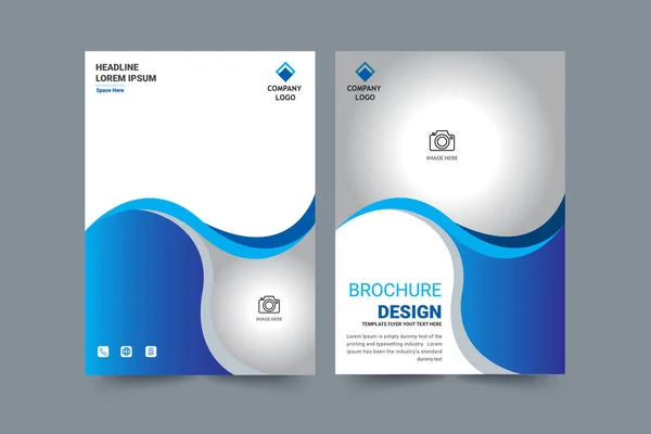 Layout Design Panfleto Para Negócios Geometria Abstrata Com Ilustração Vetorial — Vetor de Stock