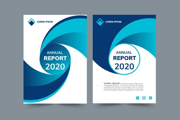 İş için yıllık rapor 2020 broşür tasarımı. vektör sanat arkaplanı. 