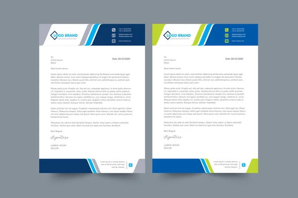 Corporate Business Latter Head Template Layout — Stockvector