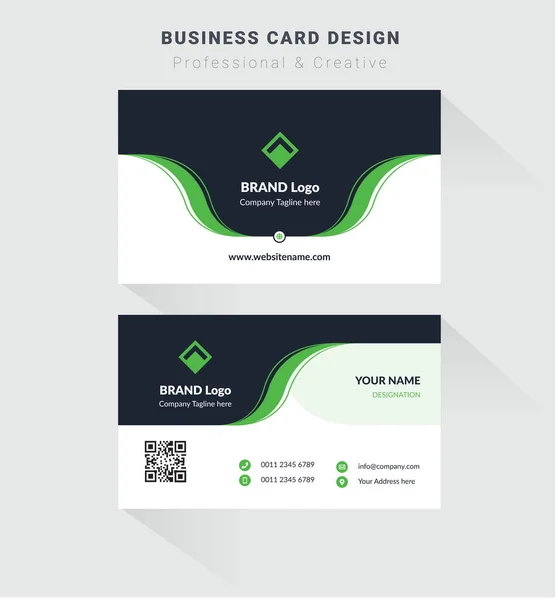 Görsel kimliğinizi tanıtmak için Profesyonel İş Kartı Şablonu Tasarımı.