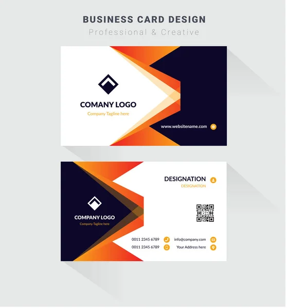 Görsel kimliğinizi tanıtmak için Profesyonel İş Kartı Şablonu Tasarımı.