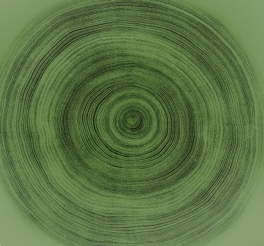 Kesilen ağacın ahşap dokusuna sahip parlak yeşil ağaç halkaları. Monoton ağaç damga dokusu.