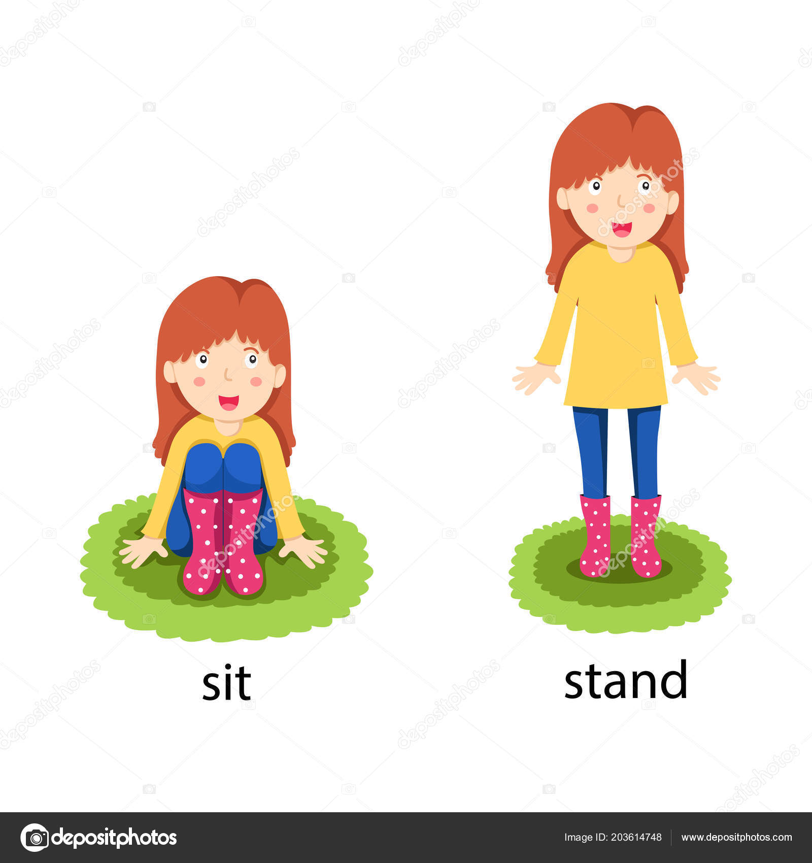 Illustrator Sit Stand — Stock Vector © chingowinn 203614748