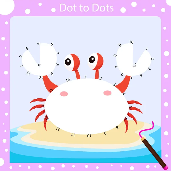 Illustrator Dot Dots Game Kid Two — 스톡 벡터