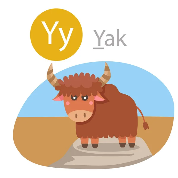 Illustratore Gli Animali Yak — Vettoriale Stock