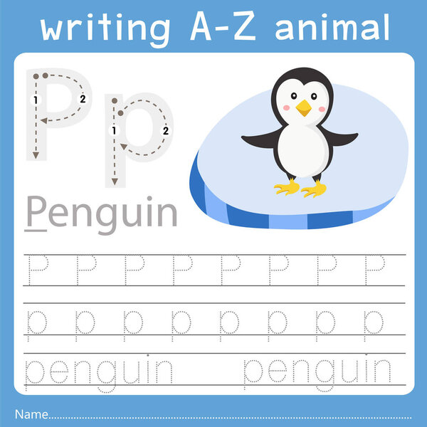 Illustrator of writing a-z animal p