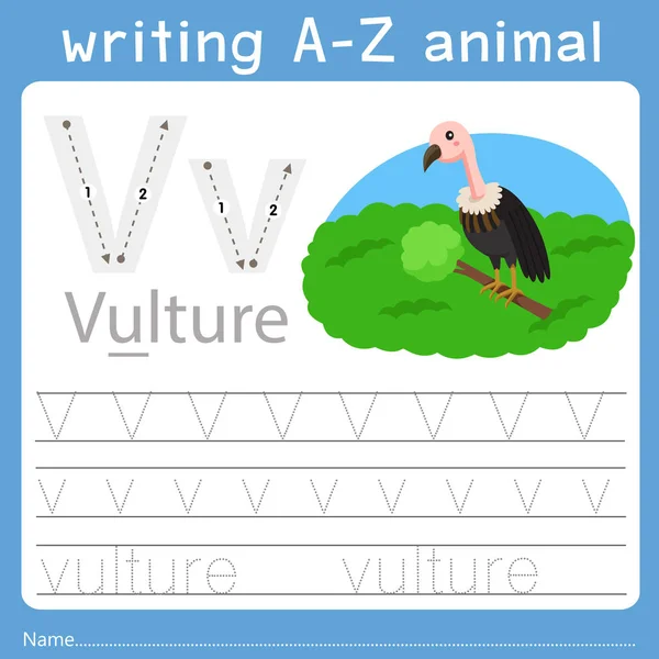 Писатель Пишущий Животном — стоковый вектор