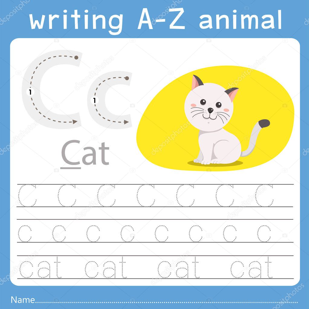 Illustrator of writing a-z animal c
