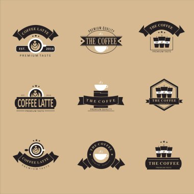 Basit Kafe Logosu. Kullanımı, düzenlenmesi ve hatırlanması kolay.