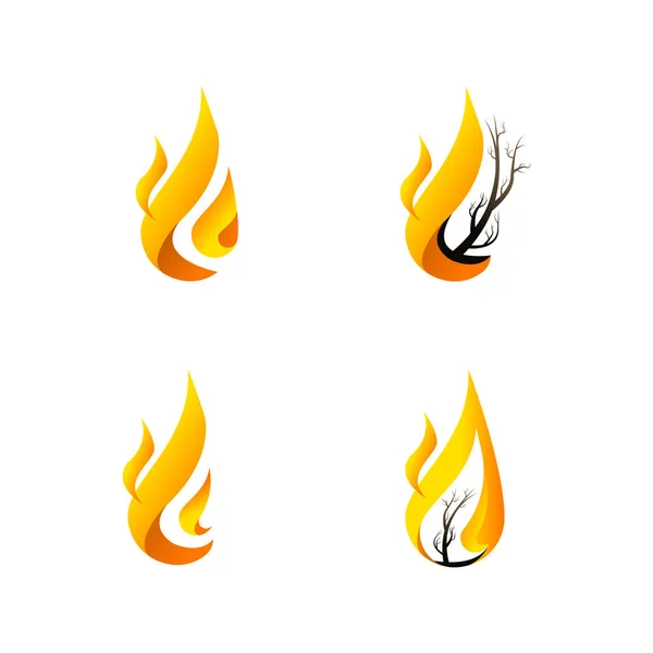 Basit Ateş Simgesi Kullanımı Düzenlenmesi Hatırlanması Kolay — Stok Vektör