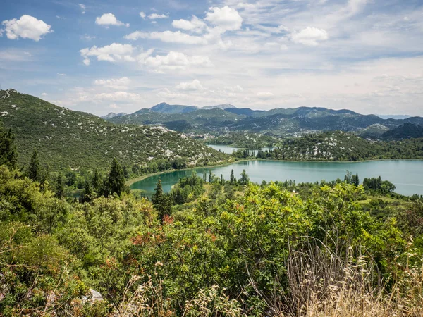 Piękne Jeziora Bacina Ulubione Letni Wypoczynek Regionie Dalmacja Chorwacja — Zdjęcie stockowe