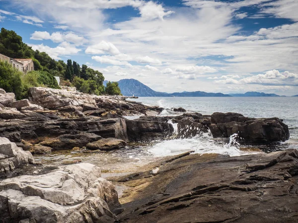 Sea Shore Hvar Island Croatia Summer Day Trees Holiday Destination — Stock Photo, Image