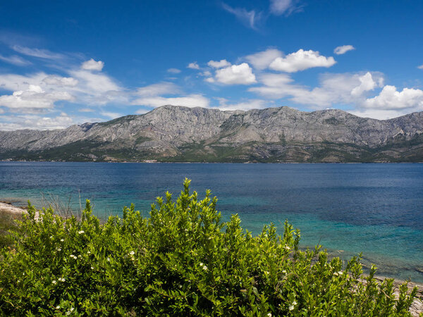 The way around the coast on Hvar island, Croatia