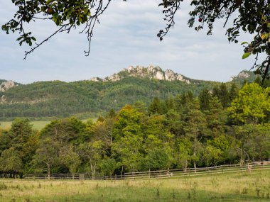 Sulov kayaları, kayaları ve çayırları ile Slovakya'da doğa rezervi