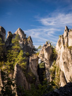 Sulov rocks, nature reserve in Slovakia with gothic rock gate clipart
