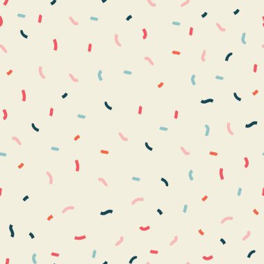Renkli konfeti arkaplan elementlerinin kusursuz deseni.