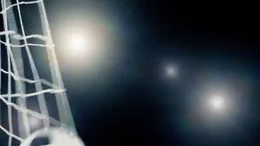 Ağır çekim futbol Net kamera flaşlar ile Hits