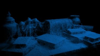 Karanlıkta eski tozlu masadan kaldırdı kitap