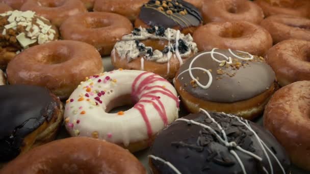 Donut Helado Recogido Contador — Vídeos de Stock