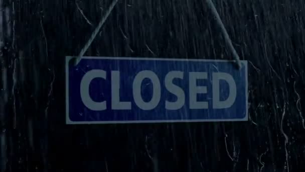 Rain Hits Зберігати Вікно Закритим Знаком — стокове відео