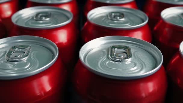 Passando Genéricos Canned Drinks — Vídeo de Stock