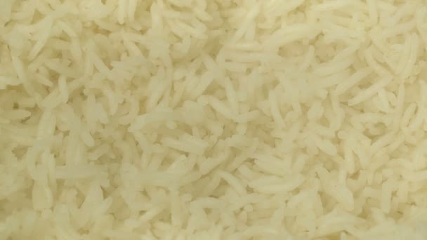 Steaming Hot Cooked Rice — Stock Video