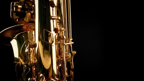 Passando Saxofone Back View — Vídeo de Stock