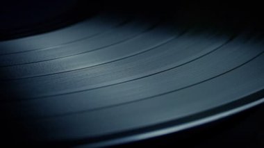Vinil kaydı closeup oynarken