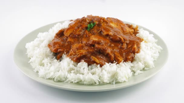 Curry Plat Riz Avec Des Verts Ajoutés — Video